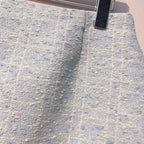 CD 25 Plaid Jacket Light Blue Cotton 295978