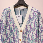 CD 25 Cardigan Cream Purple Wool 296065