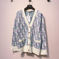 CD 25 Cardigan Cream Purple Wool 296065