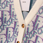 CD 25 Cardigan Cream Purple Wool 296065