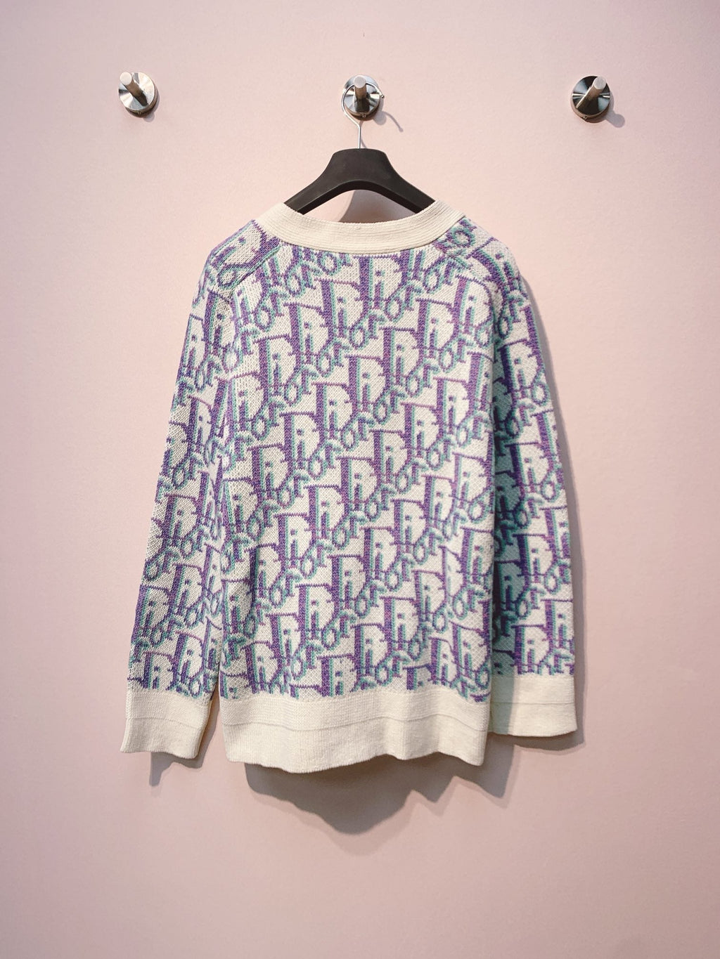 CD 25 Cardigan Cream Purple Wool 296065