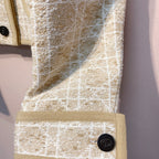 CD 25 Plaid Raglan Jacket Beige Cotton 301535