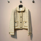 CD 25 Plaid Raglan Jacket Beige Cotton 301535