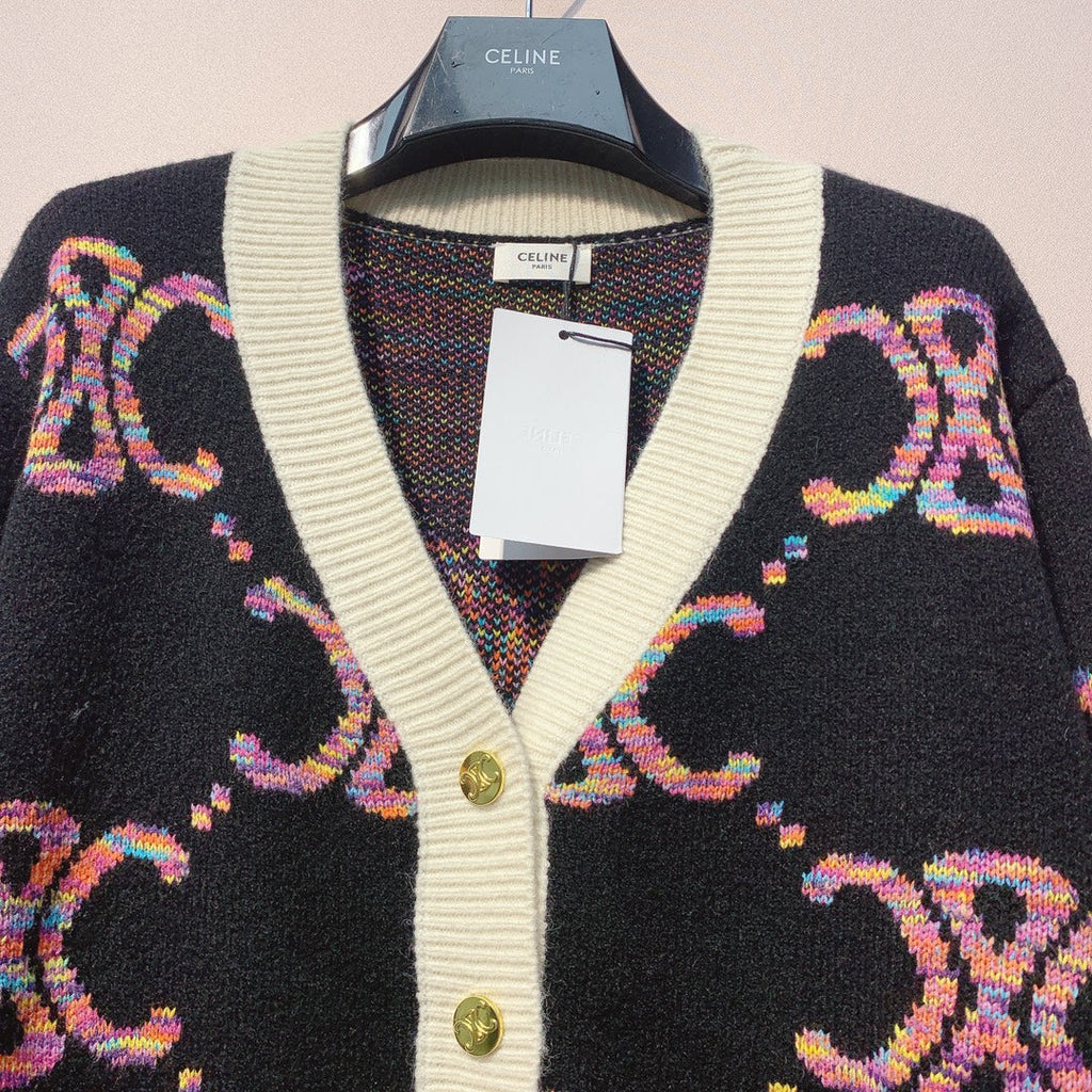 Celine 25 Cardigan Multicolor Wool 301603