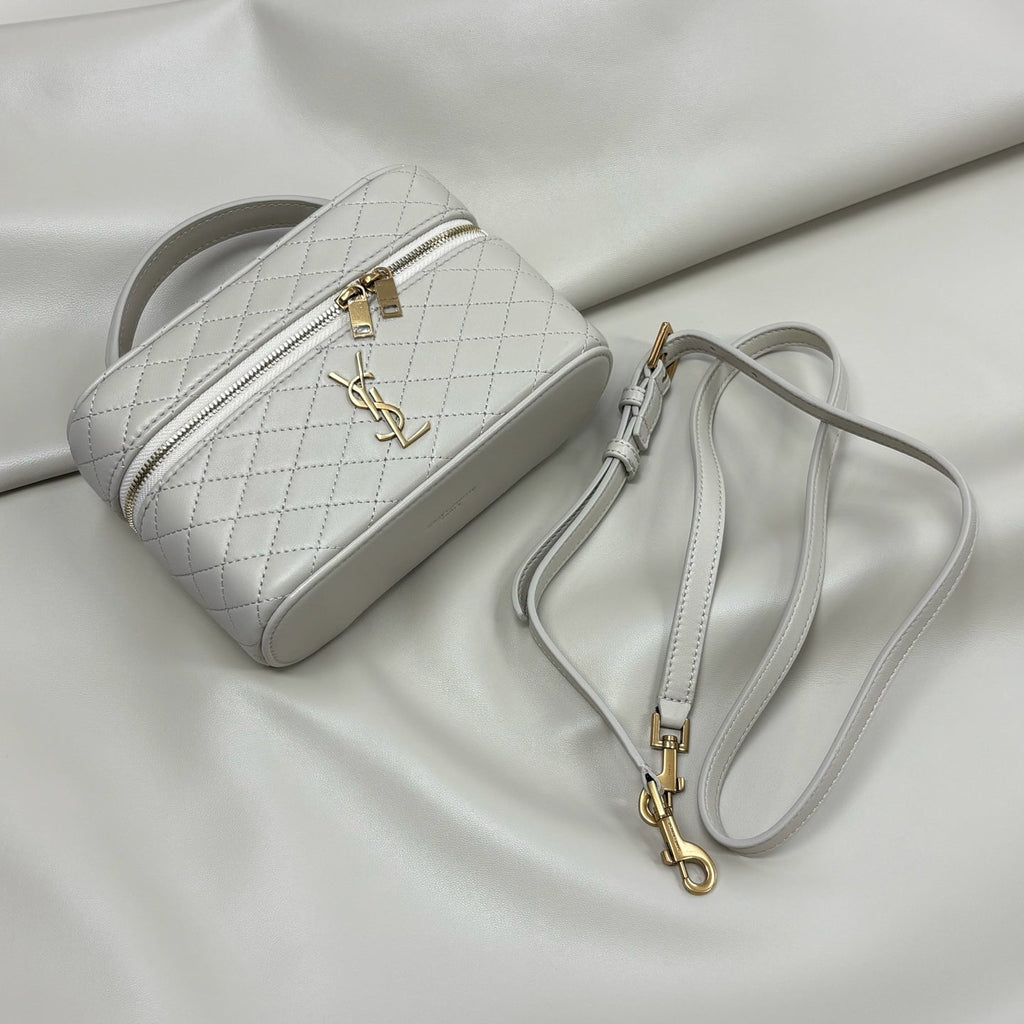 YSL Gaby Vanity Bag 18 Light Beige Quilted Calfskin