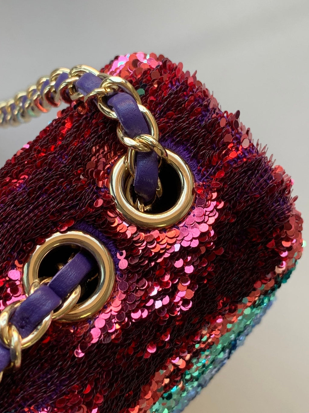 Flap Bag Mini 21cm Multicolor Sequin