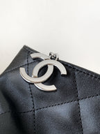 CC Vintage Hobo Bag 30cm Black Lambskin Silver Hardware
