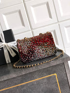 CC Classic Flap Bag  full diamond mutilcolor calfskin