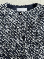 MC 2025 Jacket Black White Tweed Fabric
