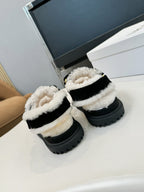 CD Dioract Sandal Black Suede Wool 529377