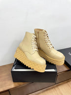 CC Ankle Boots 100mm Beige Lambskin