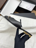 CC 25 Mules Flats Black Sheepskin 311498