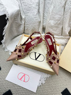 VT 26s Slingback 60 Dark Beige Burgundy Lambskin 611370