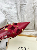 VT 26s Slingback 60 Dark Red Lambskin 611372