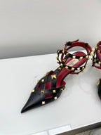 VT 26s Slingback 80 Black Burgundy Lambskin 611376