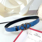 The Bold Edition Reversible Belt 30mm Blue Black Calfskin Black Buckle