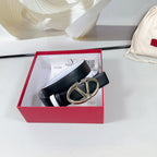 The Bold Edition Reversible Belt 30mm Black White Calfskin Silver Buckle