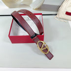 The Bold Edition Reversible Belt 30mm Burgundy Black Calfskin Gold Buckle