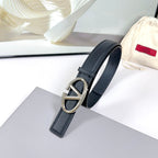 The Bold Edition Belt 34mm Black Calfskin Silver Buckle