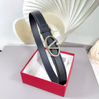 The Bold Edition Belt 34mm Black Calfskin Silver Buckle