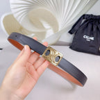 CEL Gold Buckle Belt  25mm Black Calfskin 178253
