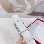 Valenti Toilde Iconographe Belt 40mm White Beige Calfskin Silver Buckle