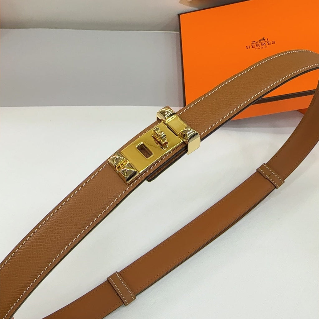 Collier De Chien Belt 30mm Gold Epsom Gold Buckle