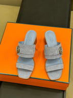 HM Kutecuh Sandals Purple Calfskin 319601