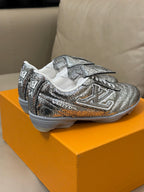 LV x Pharrell Footprint 26ss Sneaker Sliver Pebble Leather 621148