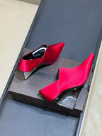 Alaia 26  Pointed-Toe High Heels 70 Red Genuine Leather 621723