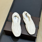 Alaia 26 Ballet Flats White Lambskin 621733