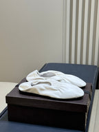 Alaia 26 Ballet Flats White Lambskin 621733