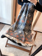 CC Scarf 180 CM In Colorful Two-Sided Wool Cashmere 383984