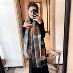 CC Scarf 180 CM In Colorful Two-Sided Wool Cashmere 383984