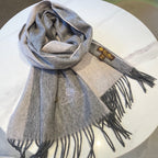 LP Grande Unita Scarf 180 CM In Dark Grey Mix Light Grey Cashmere  208871