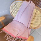LP Grande Unita Scarf 180 CM In Light Pink With Coral Pink Cashmere 105244