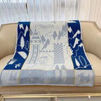 HM Avalon Epopee Blanket Marine Wool Cashmere