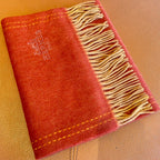 SCARF 180CM RED ORANGE CASHMERE