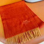 SCARF 180CM RED ORANGE CASHMERE