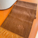 SCARF 180CM CHOCOLATE BROWN CASHMERE
