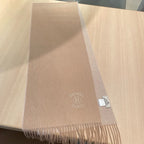 RECTO-VERSO MUFFLER 190 TAN BROWN CASHMERE