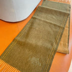 UNIE BRODEE GM MUFFLER IN OLIVE GREEN CASHMERE