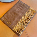 UNIE BRODEE GM MUFFLER IN CHOCOLATE BROWN CASHMERE
