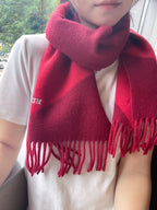 SCARF 150 CM IN CRIMSON RED CASHMERE