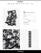 CC Scarf 185 CM In Black Mix White Cashmere And Wool 411652