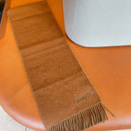 Scarf 180 CM In Brown Mix Light Moss Green Cashmere