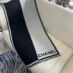 CC Scarf 195 CM In Grey Mix Black Cashmere And Wool 416924