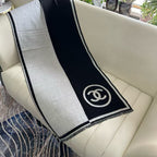 CC Scarf 195 CM In Grey Mix Black Cashmere And Wool 416924