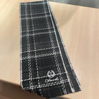 CC Scarf 186 CM In Black With White Stripes Fleece Wool 418246