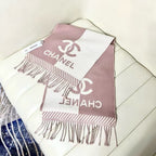 CC Scarf 200 CM In White Mix Pink Wool And Cashmere 418268